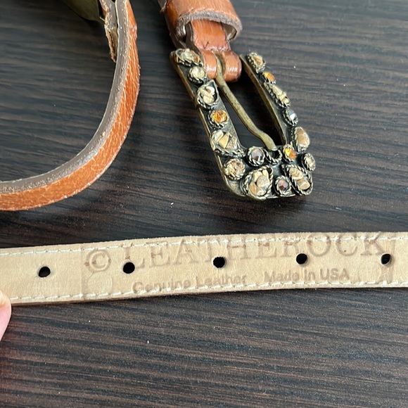 LEATHEROCK Leather and Rhinestone Belt - Picture 4 of 4